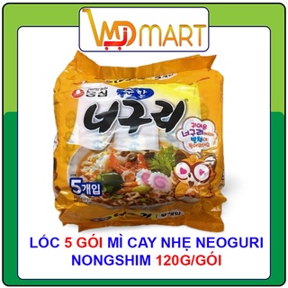 Lốc 5 gói mì Nongshim Neoguri Hàn quốc cay nhẹ 120g/gói