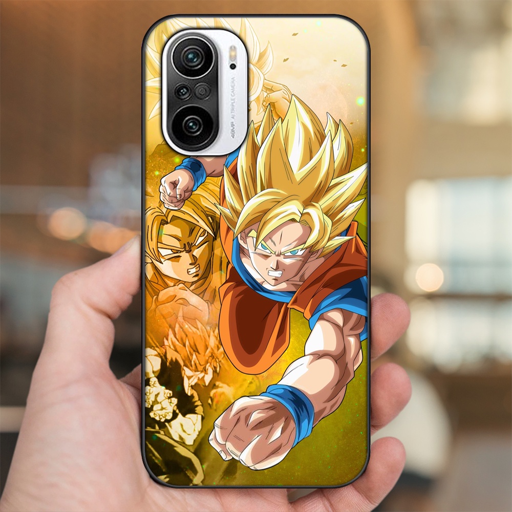 Ốp lưng Xiaomi K40 viền đen in hình Goku Dragon Ball