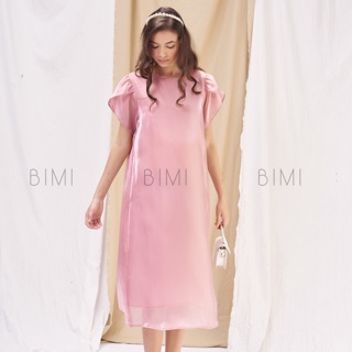 Đầm hồng tơ oganza - bimi