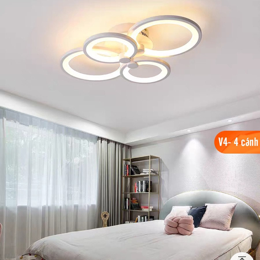 Đèn Led Ốp Trần Nổi Đèn Trần Thạch Cao Siêu Sáng V4/ TT4 Trang Trí Phòng Khách Phòng Ngủ 3 Chế Độ Sáng Kèm Điều Khiển