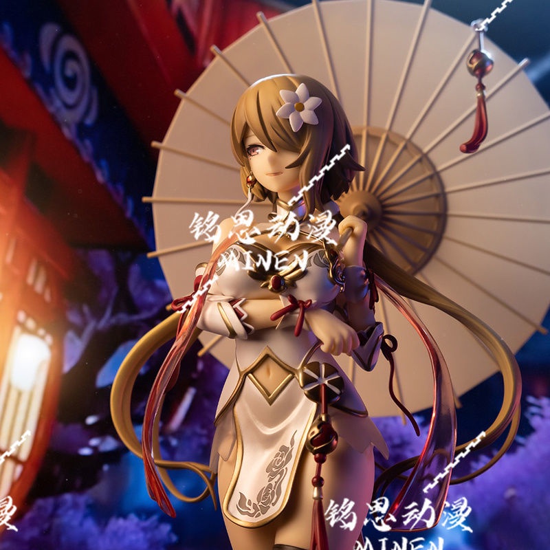 Mô Hình Nhân Vật Nữ Anime Mặc Sườn Xám 3D Handmade