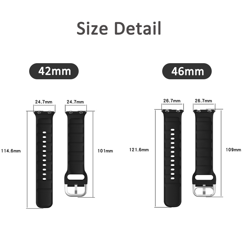 Dây Silicone Thay Thế Cho Đồng Hồ oppo watch 42mm 46mm