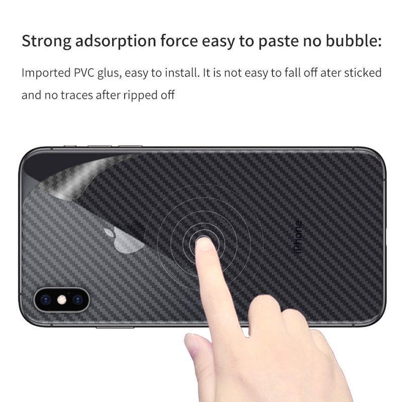 iPhone 11 PRO XS MAX XR X 7 8 6 6S PLUS Carbon Fiber Soft Back Protector Sticker Back Film