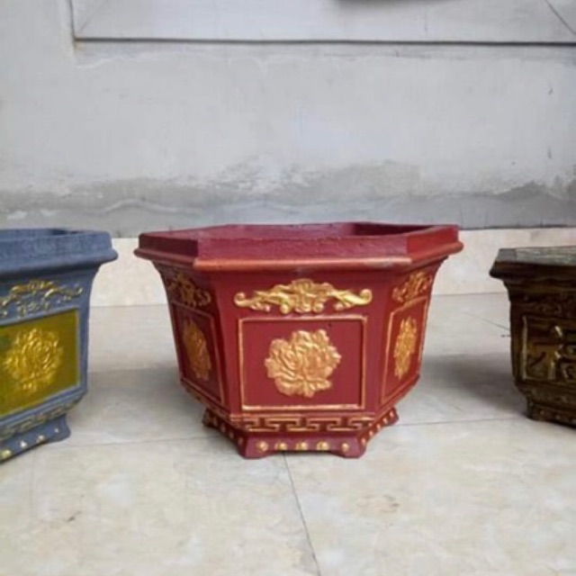 Chậu lục giác lòng khuôn 30