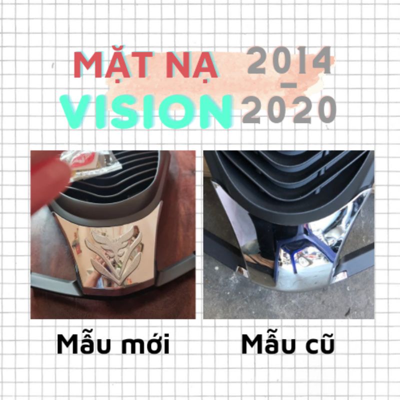 Mặt nạ xe Vision các đời từ 2014 đến 2020 đầy đủ màu.