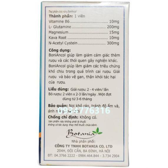 ✅ Viên Uống BoniAncol - Giải Pháp Cho Người Cai Rượu Bia