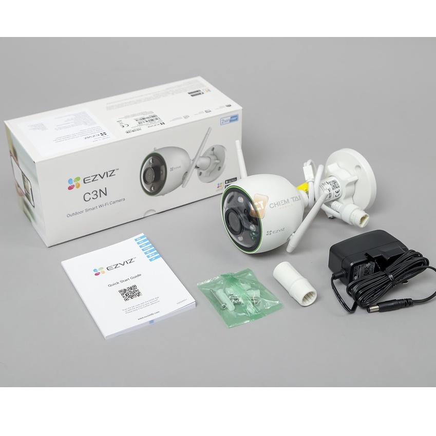 Camera Wifi ngoài trời tích hợp AI EZVIZ C3N CS-C3N-A0-3H2WFRL 1080P - Có màu ban đêm - Tích hợp micro - Hàng chính hãng