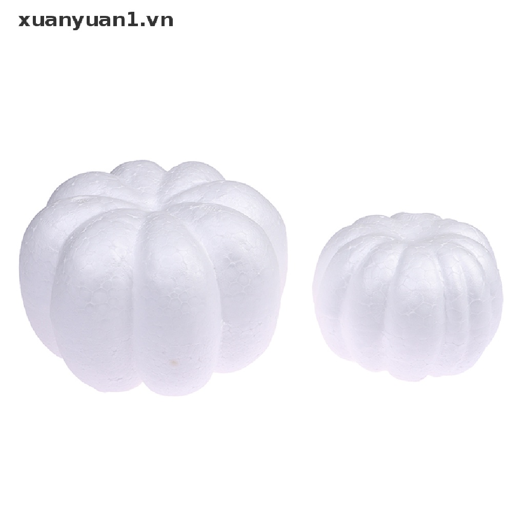 Bí Ngô Xốp Trắng Trang Trí Halloween / Giáng Sinh