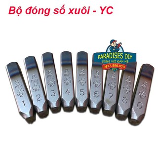 Bộ đóng số đục số 8mm - Xuôi bộ đóng số trên kim loại 8mm