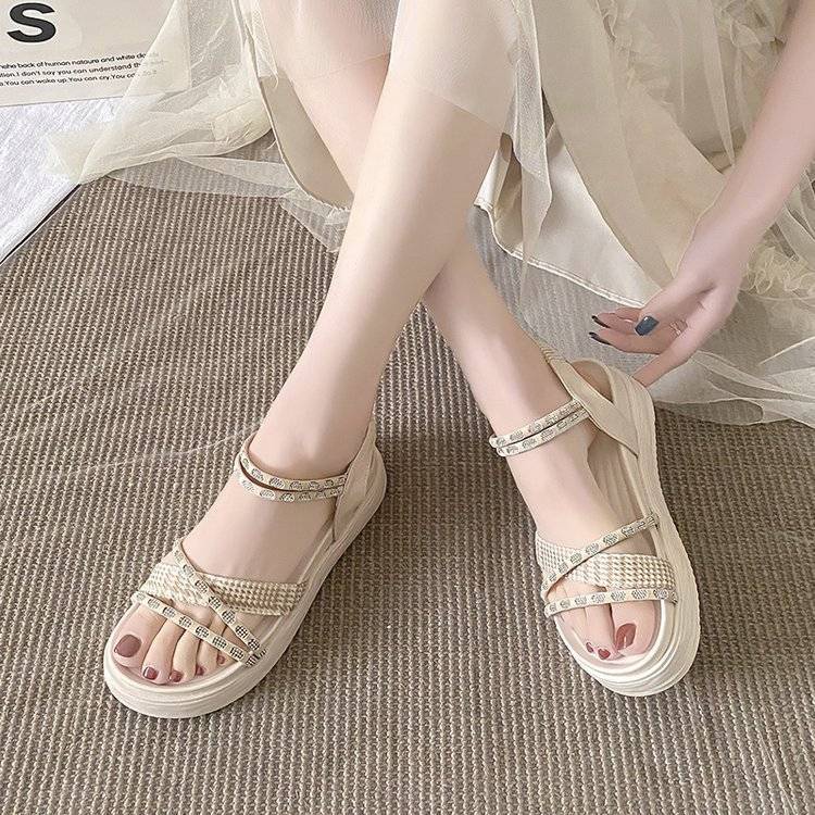 Sandal Nữ Đế Dày Phong Cách Hàn Quốc Thời Trang Mùa Hè Hàng Mới 2023