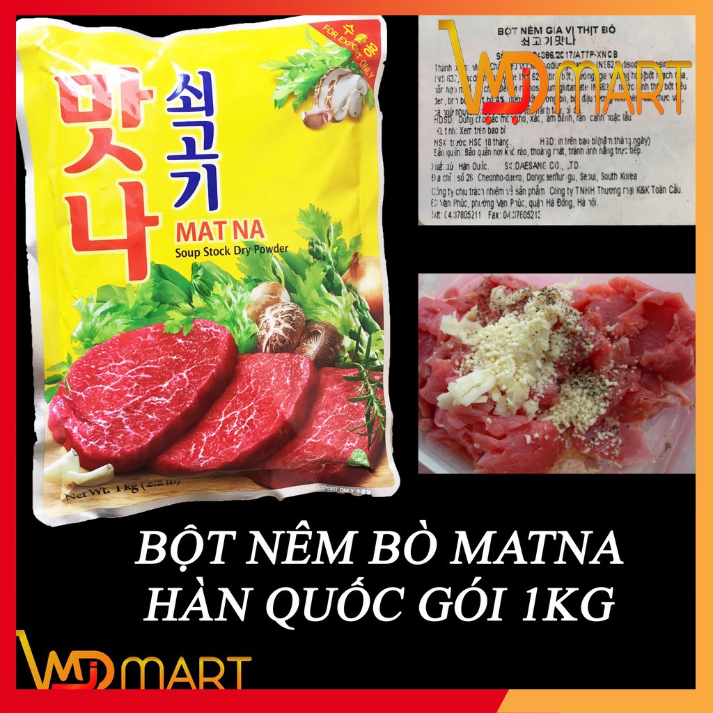 BỘT NÊM GIA VỊ BÒ MATNA HÀN QUỐC GÓI 1KG