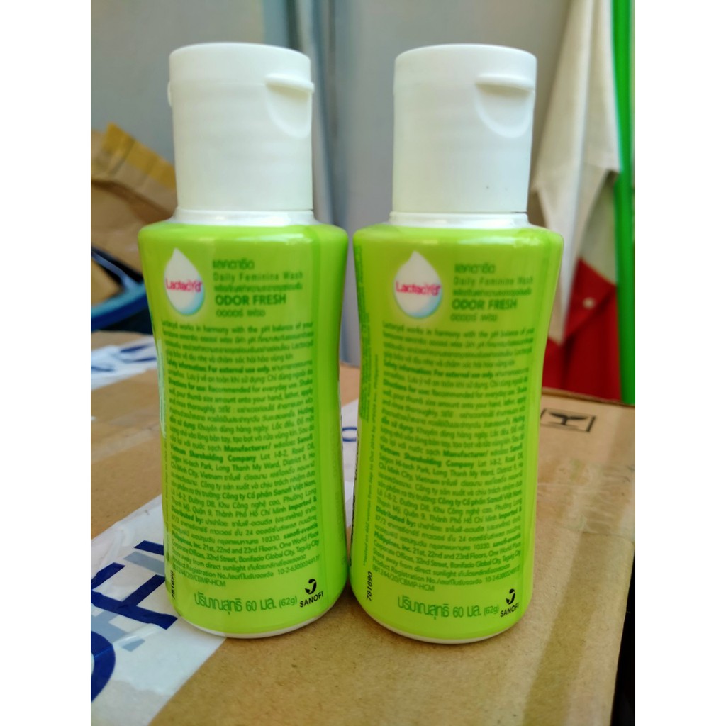 Dung dịch vệ sinh phụ nữ Lactacyd 60ml Lá Trầu Không&amp; Nước Hoa Hồng