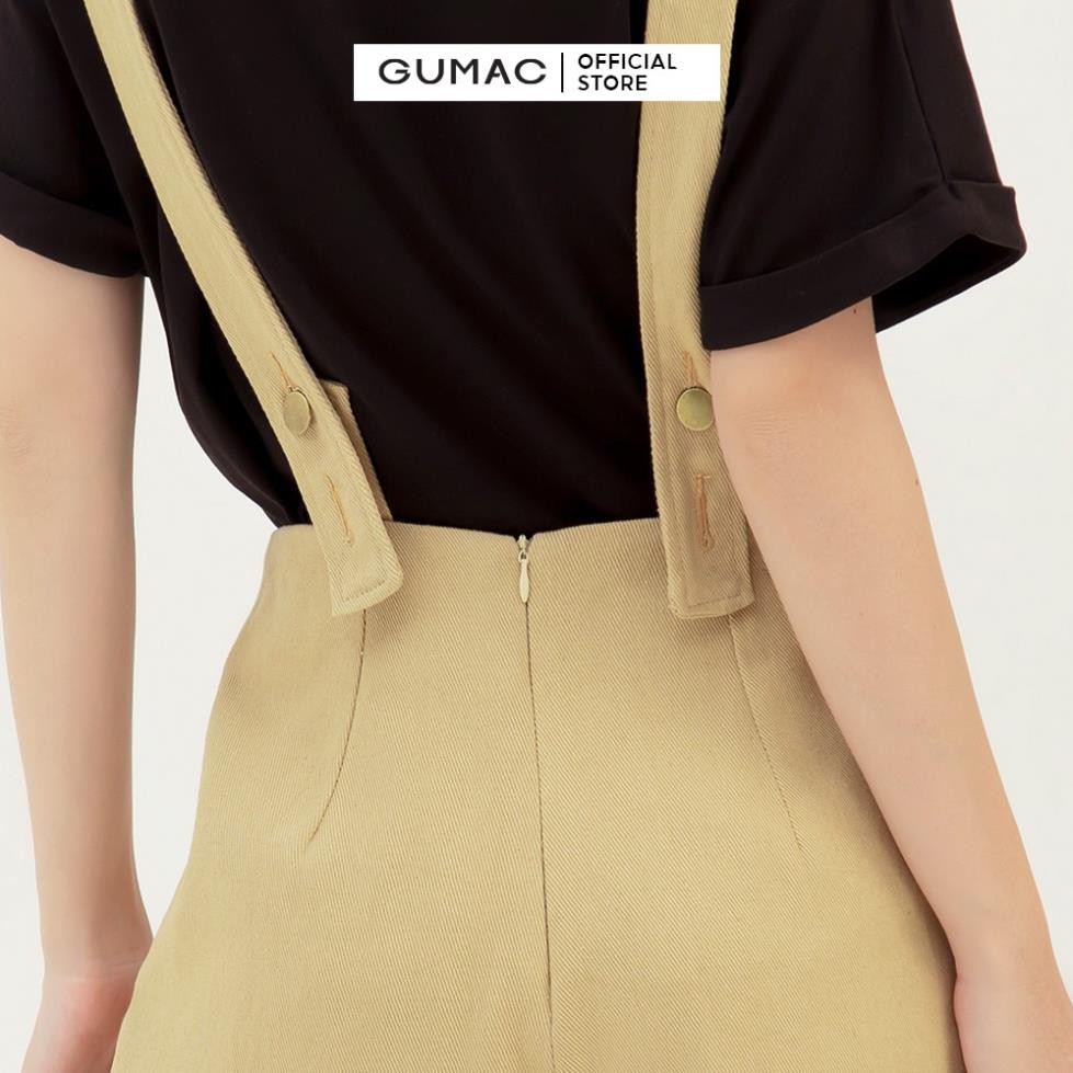 Quần short nữ phối yếm GUMAC thiết kế mới cá tính QB377 New | BigBuy360 - bigbuy360.vn