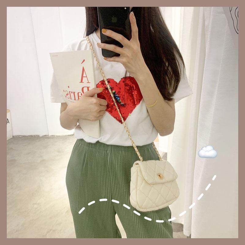 Túi đeo chéo vai đính kim cương giả thời trang Hàn Quốc