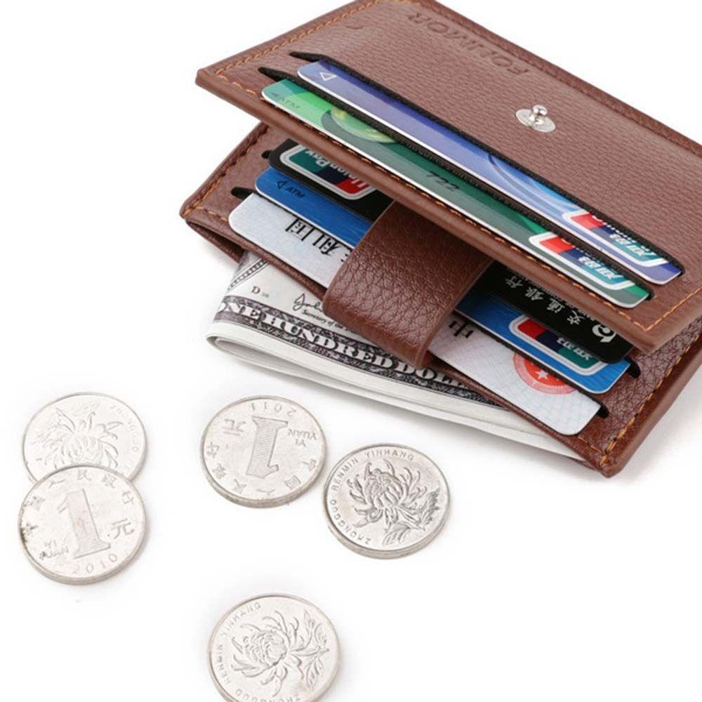 Ví Da PU Mini Nhiều Ngăn Đựng Thẻ Tiện Dụng Cho Nam