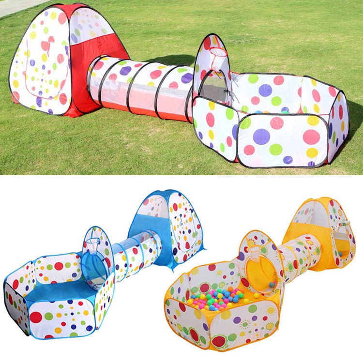 Lều bóng chui 3 khoang cho bé gấp gọn được