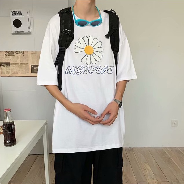 [APN27] Áo Thun Nam Nữ, Áo Phông Hoa Cúc Sơn Chảy 2021 Unisex Tay Lỡ form rộng | BigBuy360 - bigbuy360.vn