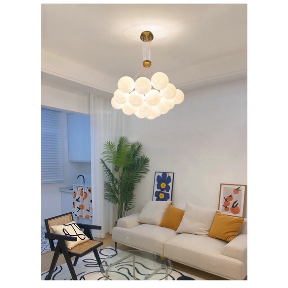 Đèn chùm thả hình mặt trăng Moon series phong cách Bắc Âu sang trọng