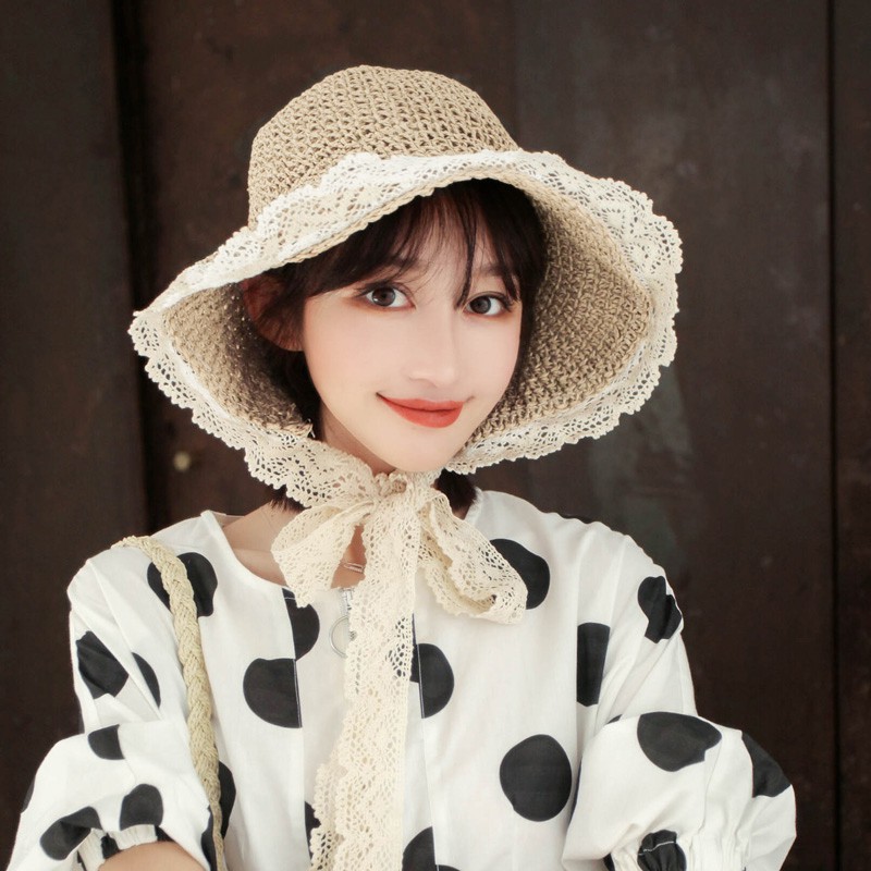 Hat men and women couple hat outdoor shade hat trendy fashion fisherman hat straw hat 14874