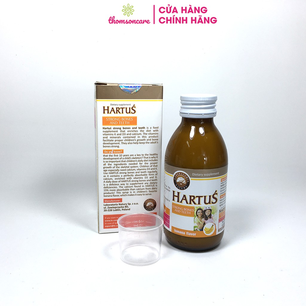 Canxi Hartus cho bé từ 4 tháng - thêm D3 và vitamin K2 giúp dễ hấp thu canxi tăng chiều cao tối đa