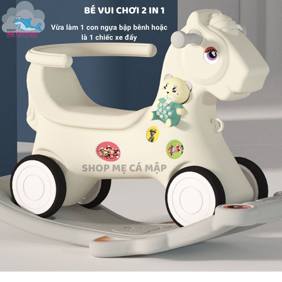 Ngựa bập bênh cho bé Pakey Simple SALE RẺ NHẤT sẵn 2 màu cho bé yêu