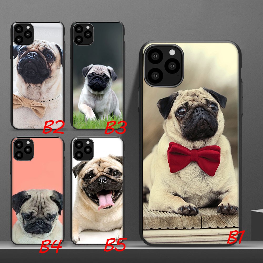 Ốp điện thoại in hình chó Pug đáng yêu cho iPhone 11 Pro Max XS MAX XR X 8 7 6s 6 Plus SE 2020