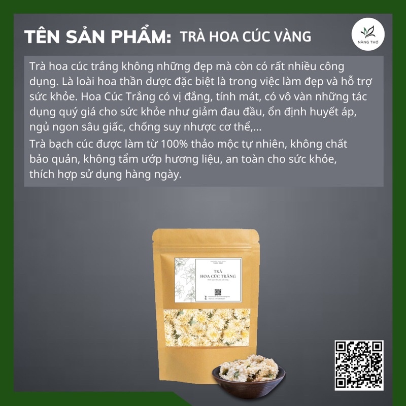 ✅[CHÍNH HÃNG] 150gr Trà Hoa Cúc Trắng ( Bạch Cúc) Loại 1- Tiệm Trà Nàng thơ