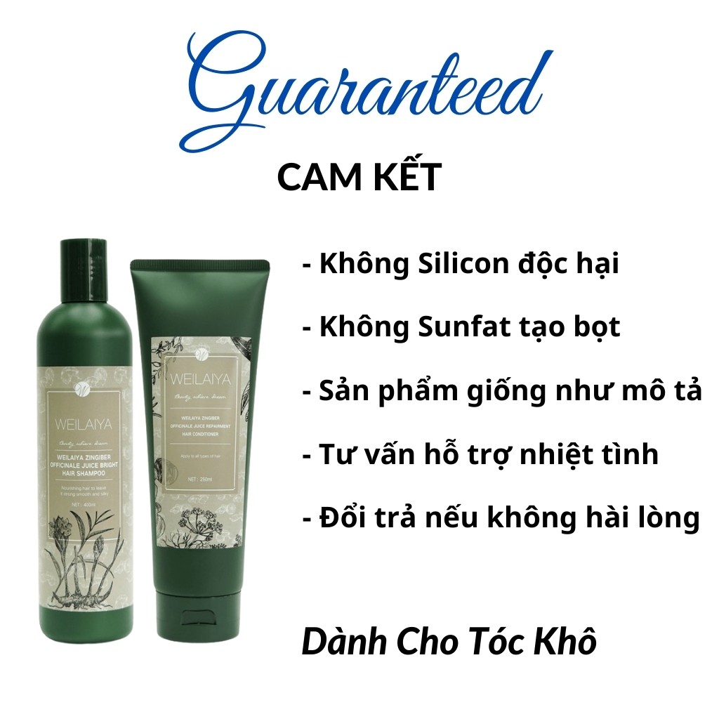 Dầu Gội Xả Gừng, Dầu Gội Hà Thủ Ô Chống Rụng Tóc Weilaiya 400ml - Habala Shop