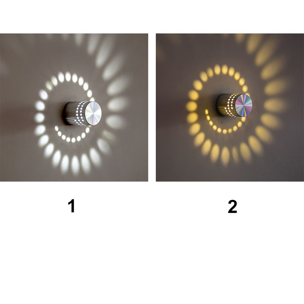 Đèn LED 3W phát sáng xoắn ốc độc đáo gắn trang trí tường