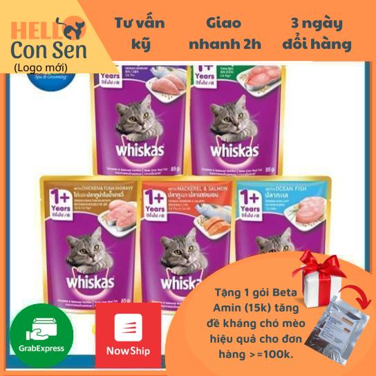 Pate Whiskas 80g cho mèo con và mèo lớn - Hỗ trợ cho các bé biếng ăn