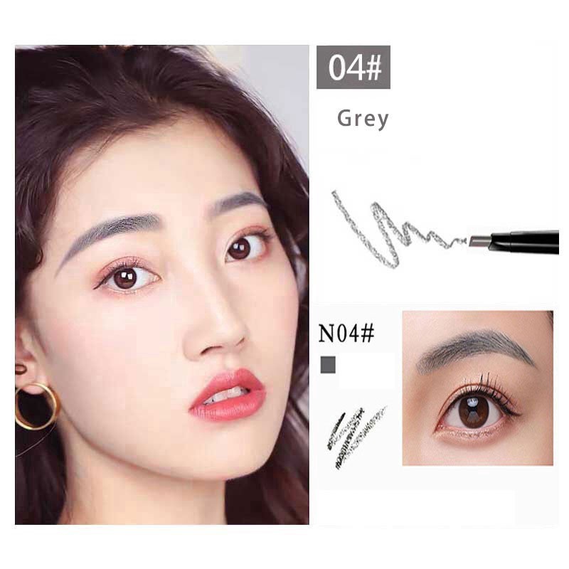 Bút Kẻ Lông Mày Cho Người Mới Bắt Đầu 2 Trong 1 Xoay Tự Động Chống Thấm Nước Lâu Trôi
