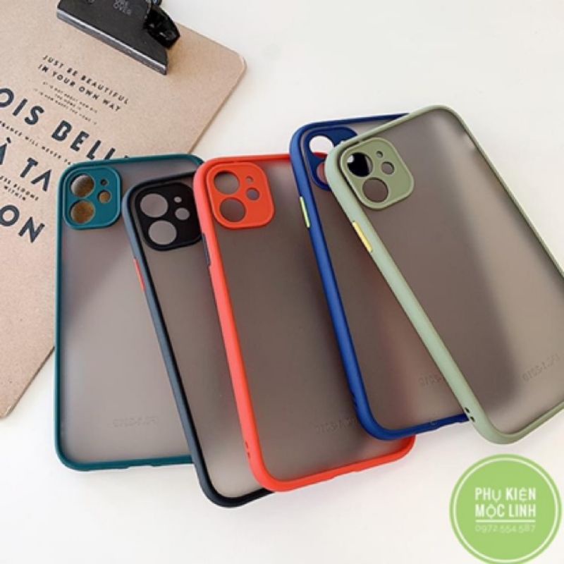 IPHONE 12 PRO MAX MINI 11 Xs MAX X XS 8PLUS 7PLUS 6PLUS 6 ỐP NHÁM + BẢO VỆ CAMERA CHỐNG SOCK , VA ĐẬP , BÁM VÂN TAY