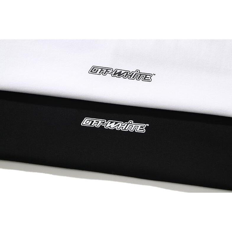 Áo thun cotton tay ngắn in họa tiết off-white độc đáo thời trang dành cho nam và nữ