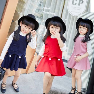 SALE SỐC Set váy dạ thu đông bé gái - váy thu đông trẻ em KOREA 2018 M4