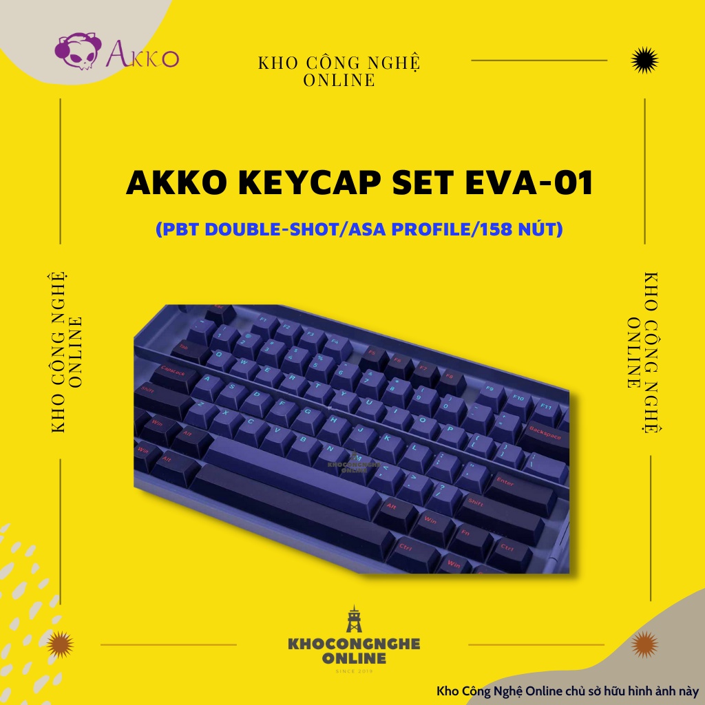 [Mã 33ELSALE hoàn 7% đơn 300K] AKKO Keycap set – NEON (PBT Double-Shot/Cherry profile/157 nút)