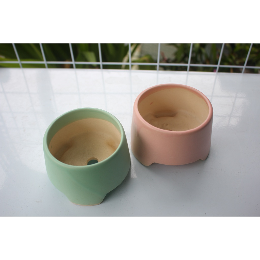 Chậu sứ BÁT TRÀNG 3 chân - Green Life