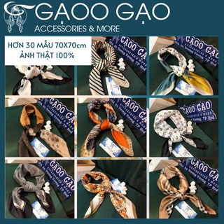 Khăn Lụa Vuông 70x70cm quàng cổ - Khăn vuông công sở vintage phụ kiện thời trang [gaoogao.accessories]
