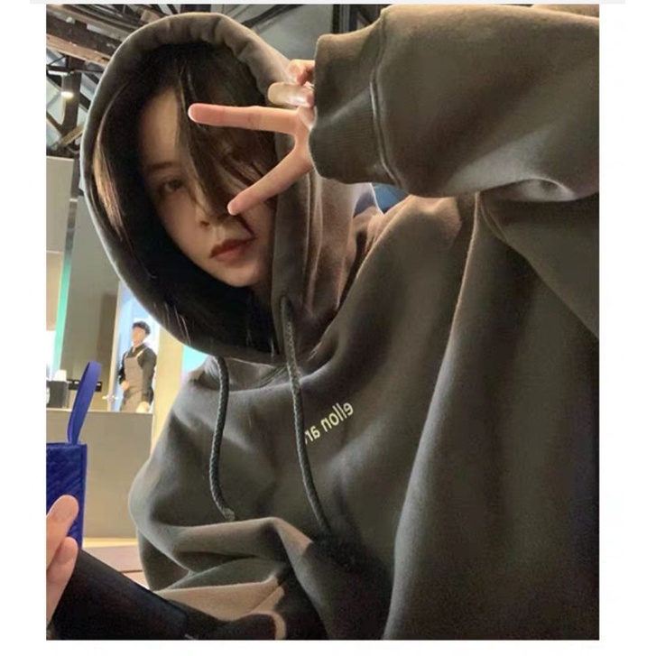 (có sẵn trắng M,L, xanh M) áo hoodie nỉ bông dày dặn 3 màu kèm hình thật