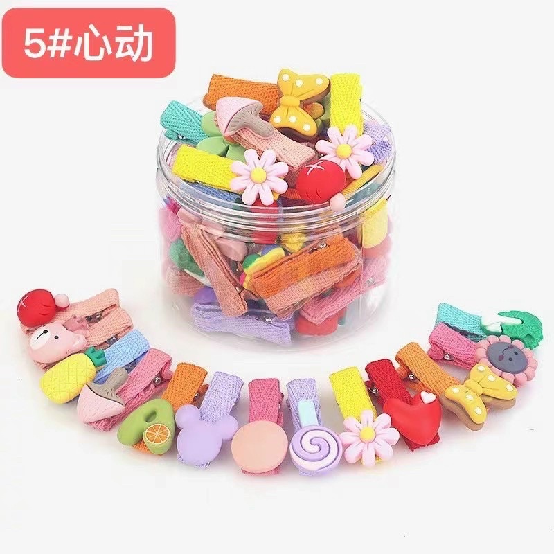 Kẹp tóc bấm nhiều màu sắc cho bé - đủ màu