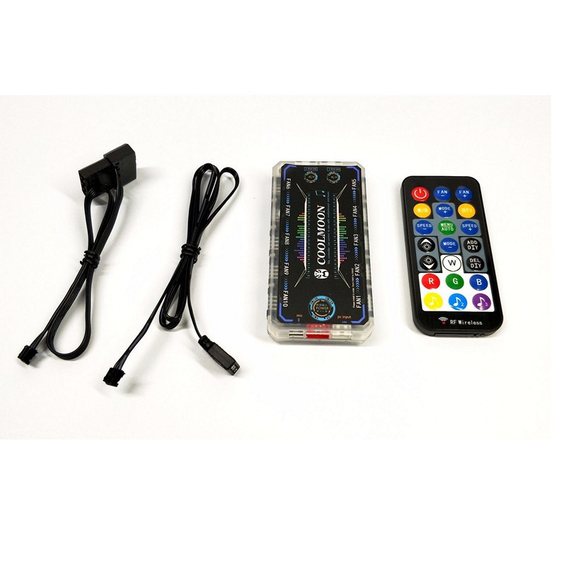HUB Aura Sync RGB Coolmoon cho Fan Led RGB và đèn Led RGB