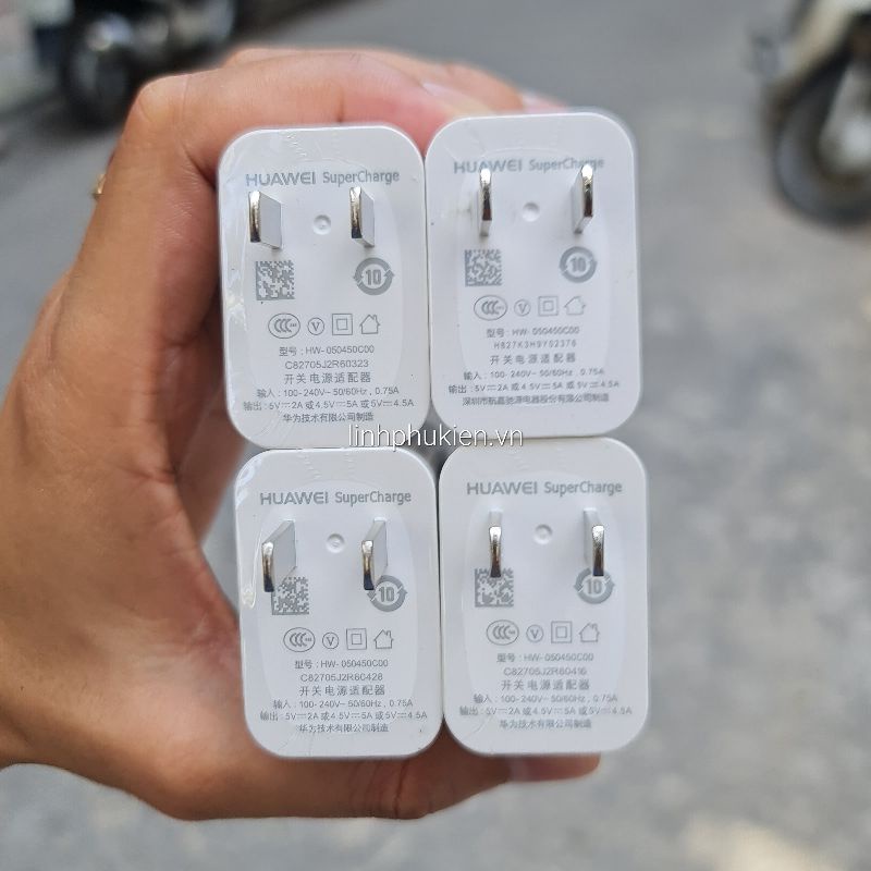 Bộ củ cáp sạc nhanh Super Charge Huawei 22.5W chính hãng cho Mate 20, Mate 20X, P20 Pro, P30