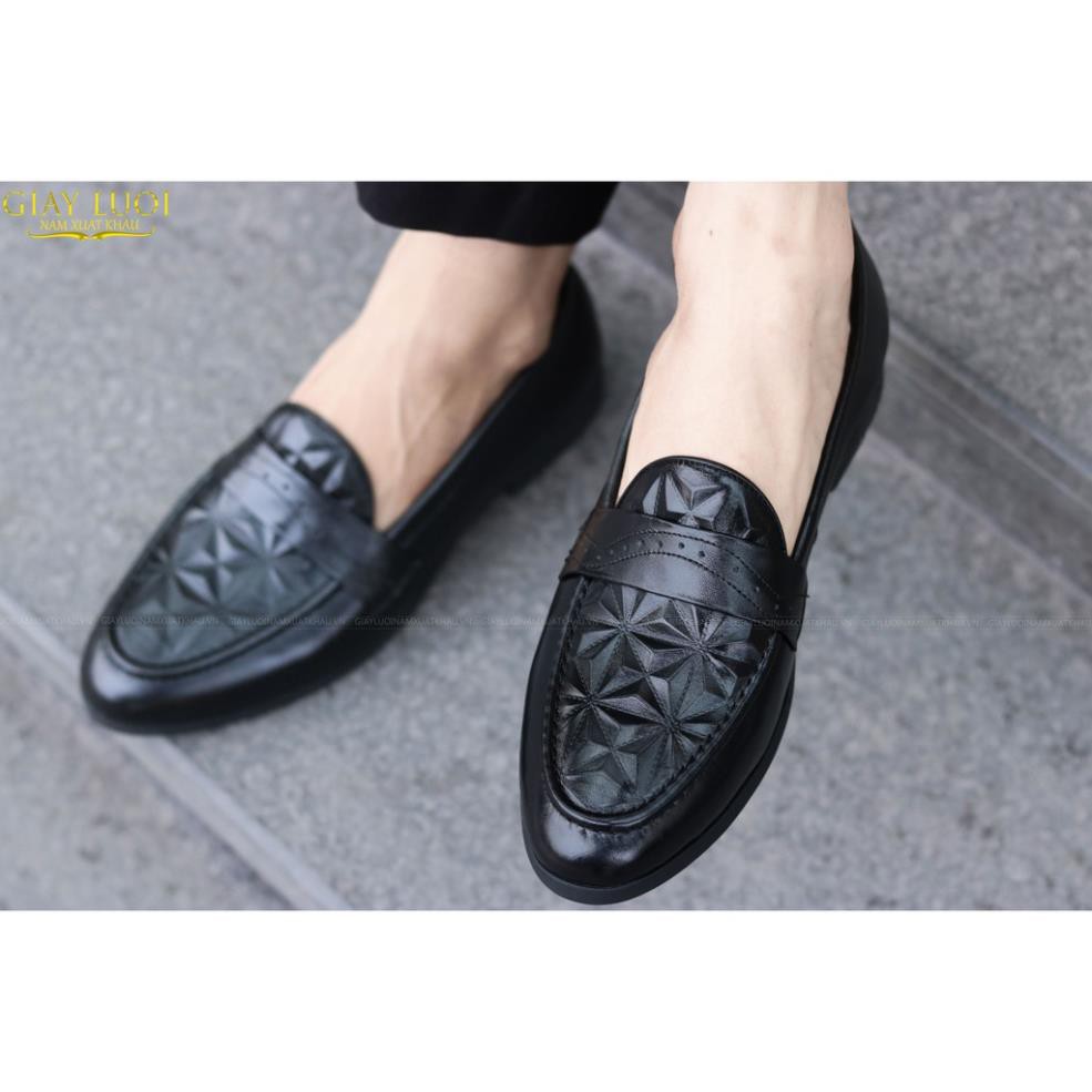 Giày Da Nam,giày lười nam,giày nam đẹp dập vân 3D mã G012 | BigBuy360 - bigbuy360.vn