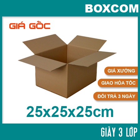 [HCM] - Size 25x25x25 Thùng Carton, hộp carton đóng hàng