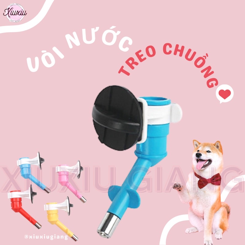 Vòi Nước Treo Chuồng Thú Cưng, Có Thể Sử Dụng Nhiều Loại Bình Gắn Vào - Xiuxiu Giang