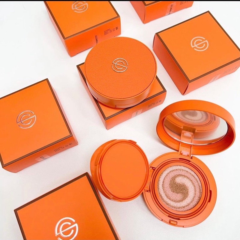 Phấn nước Pink Aura Hermes kiềm dầu, nâng tông mịn màng hộp 15g - CO027