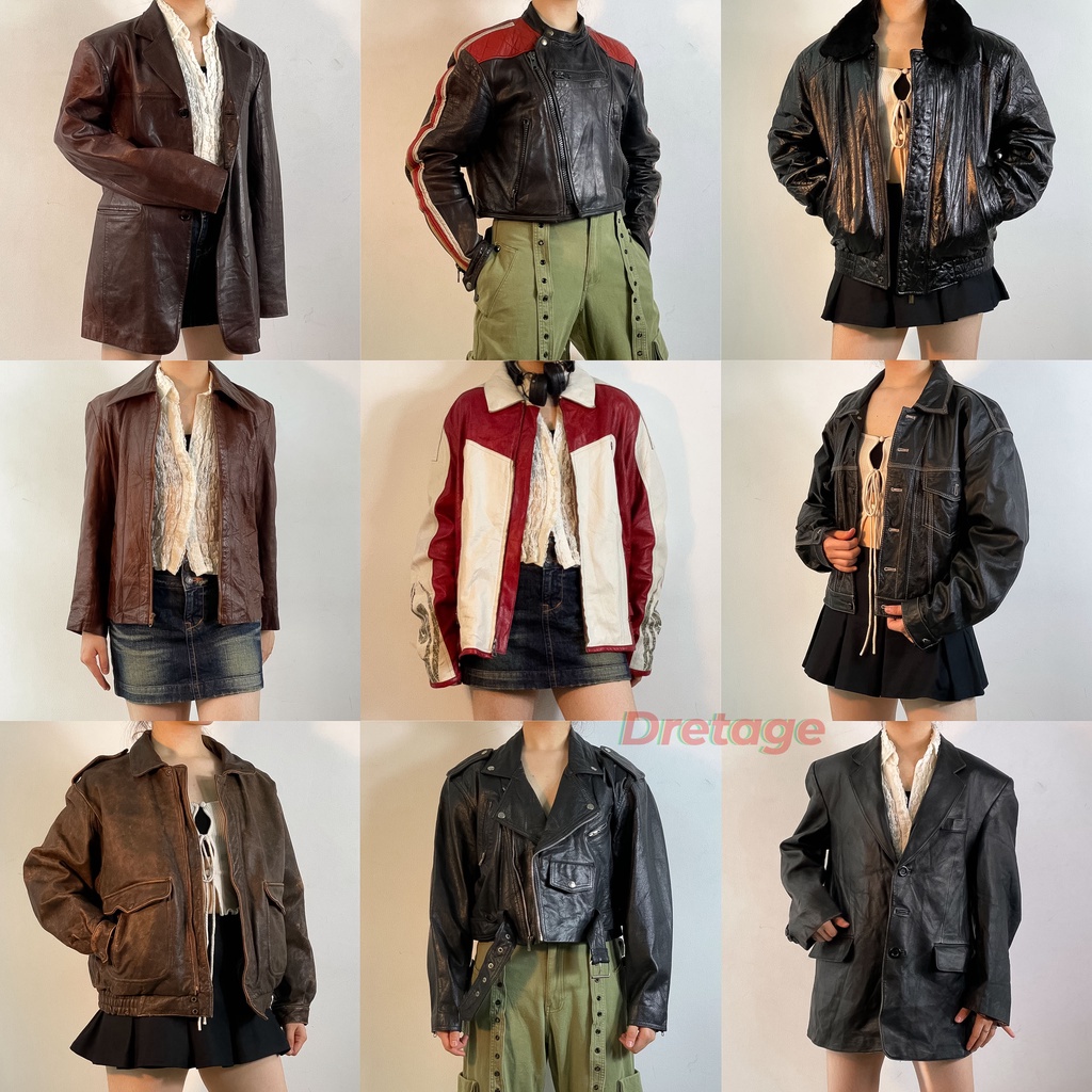 ÁO KHOÁC DA PHONG CÁCH HÀN QUỐC VINTAGE UNISEX 16th