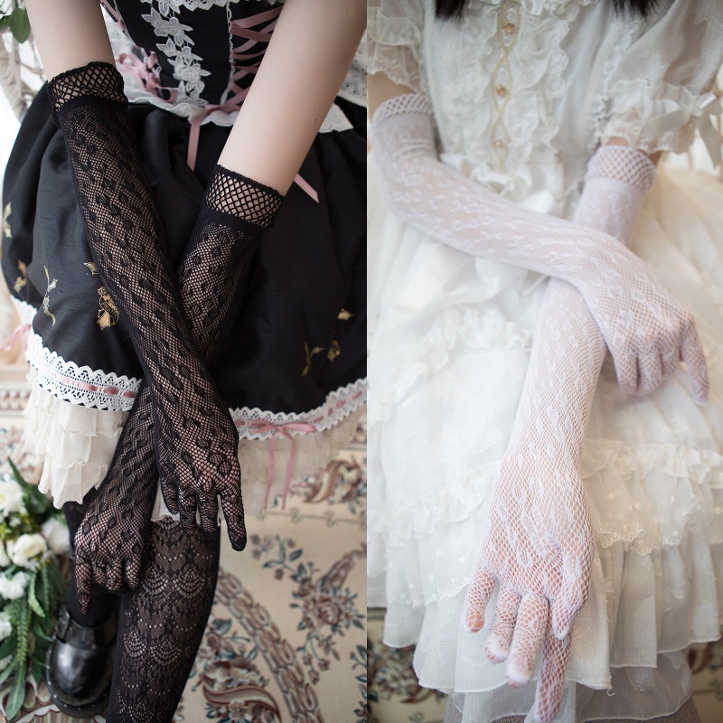 Găng Tay Chống Nắng Siêu Mỏng Co Giãn Chống Tia UV Màu Đen Thời Trang Mùa Hè Cho Nữ