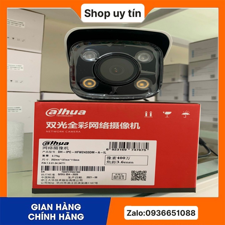 Camera IP 4MP Dahua HFW 2433DM-A-IL Poe