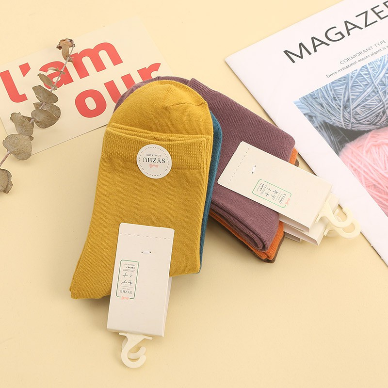 Tất vớ cổ cao phong cách hàn quốc ❤️Free ship❤️ tất cổ cao họa tiết dễ thương mít Store 004