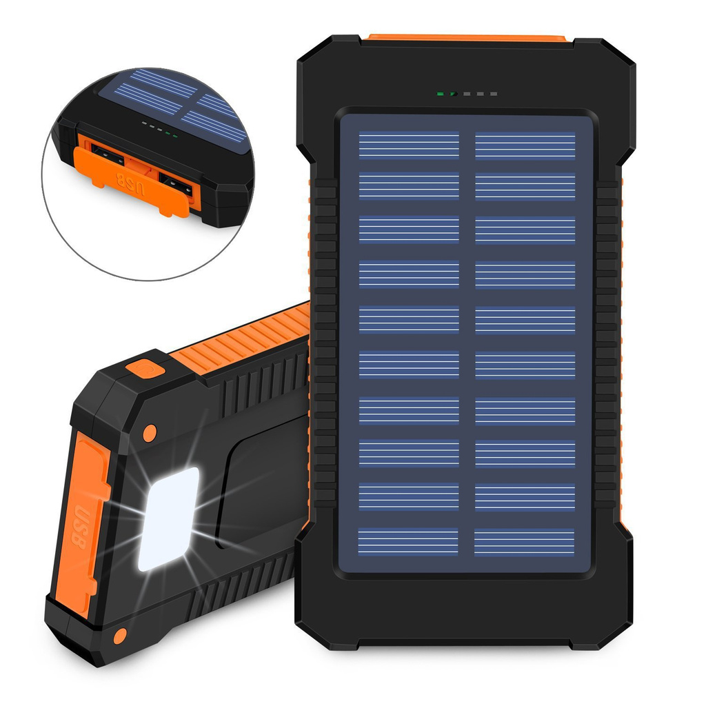 Pin Sạc Dự Phòng Năng Lượng Mặt Trời Solar Changer 8000 mAh, Sạc nhanh QC3.0, Sạc Dự Phòng Sạc Nhanh Cho Mọi Thiết Bị